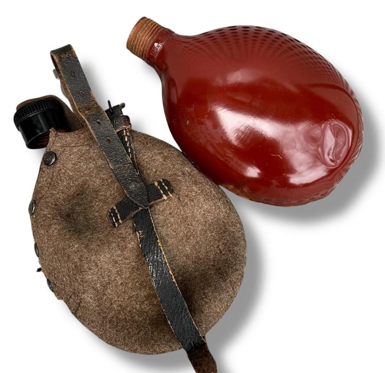 Chocolate Brown Bakelite Cup and Canteen