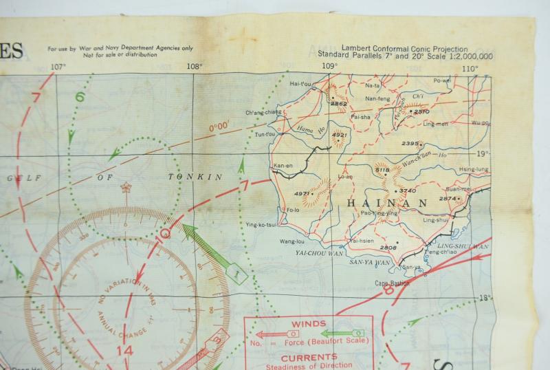 USAAF WW2 Escape Map 'French Indo China'