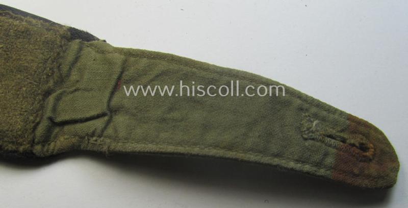 Regrettably single - but nevertheless rarely encountered! - WH (Heeres) 'tropical' (ie. truly 'DAK'-related!) EM-type shoulderstrap as was intended for a: 'Soldat der Pionier-Trpn.'