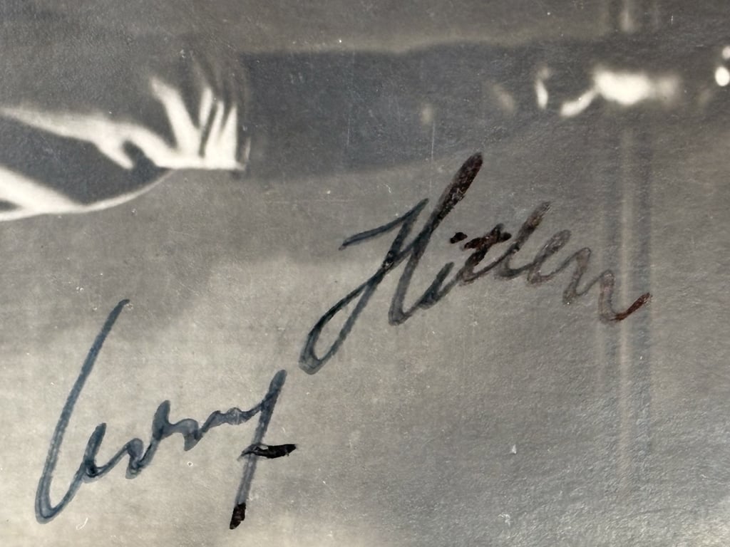 Extremely Rare Early 1920s Authentic Adolf Hitler Hand Signed Ink Signature on a Hoffmann Postcard.  ADDITIONAL PHOTOS