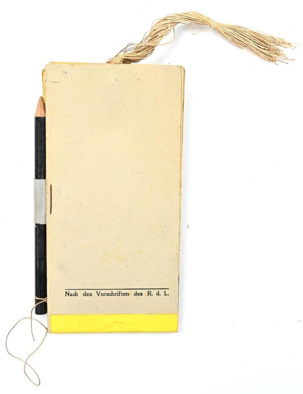 German WH Medical Wound Tag Booklet