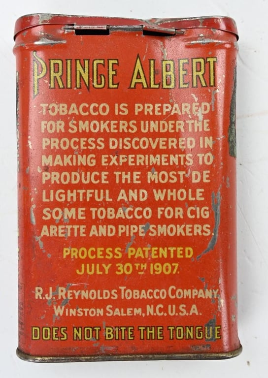 US WW2 Prince Albert Crimp Cut Tin Can of Tabacco