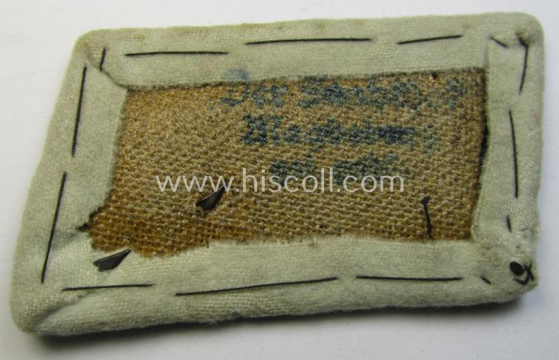 Neat - albeit regrettably single - EM-pattern collar-tab (ie. 'Kragenspiegel') as was specifically intended for - and worn by! - 'Wehrmänner' belonging to the organisation: 'Stahlhelmbund' (ie. 'Der Stahlhelm' - Bund der Frontsoldaten (or: St...