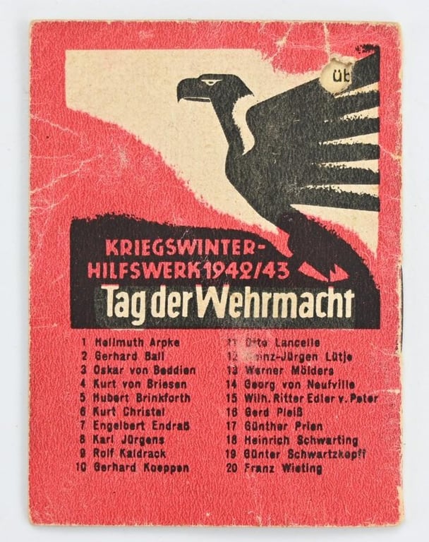 German WHW Pocket Booklet 'Helden der Wehrmacht'