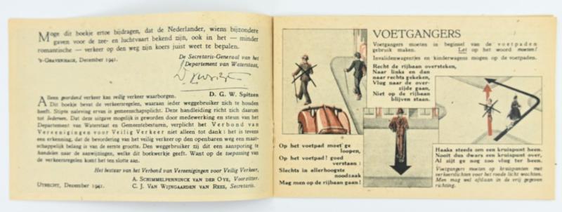 Dutch WW2 Traffic Rules Booklet 'Occupated Holland'