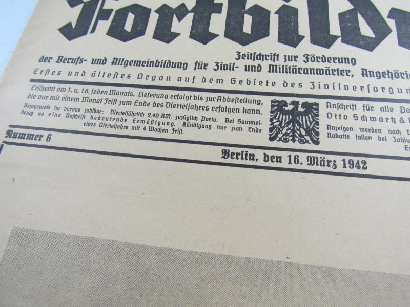 Fortbildung Magazine Nr 6  16  March 1942