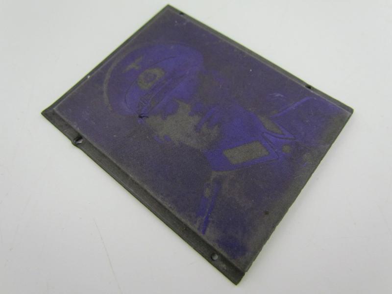 Original German Newspaper Photo “Druckplatte” (printing plate)