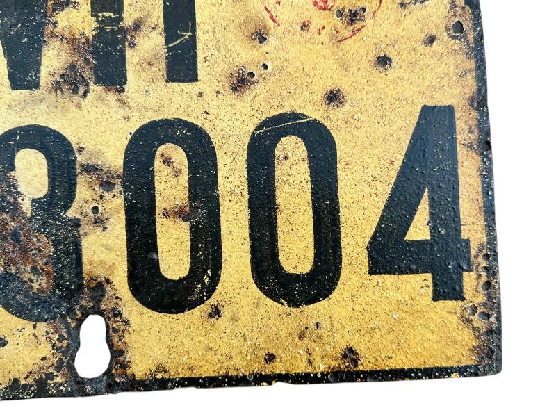Wehrmacht License Plate for Trailer