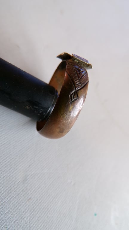 WWI German Iron Cross Trench Art Ring