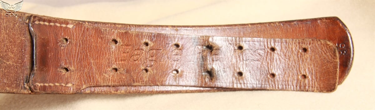 Luftwaffe Brown parade belt with Tabbed Aluminium Buckle