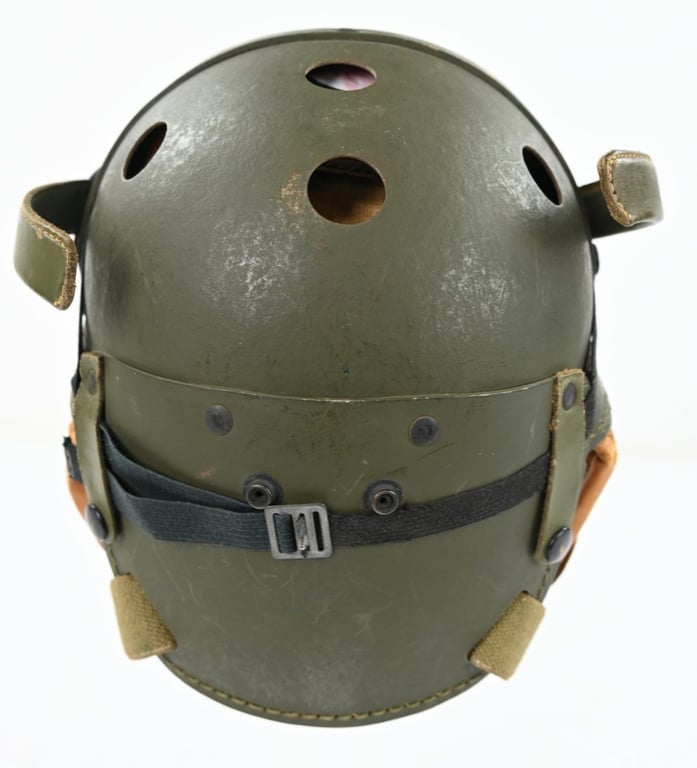 US WW2 Tanker Helmet by Wilson Athletic Goods with Polaroid Goggles