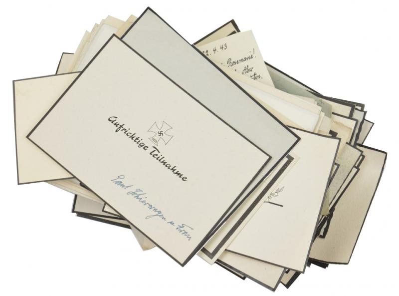German WW2 Sincere Condolences Cards
