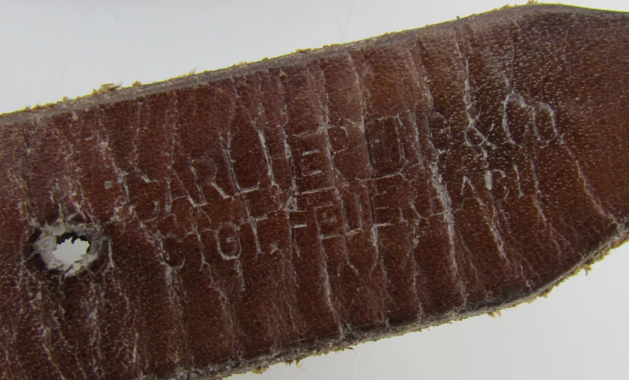 Wehrmacht Zeltbahn Straps – Matching Pair – Maker Marked