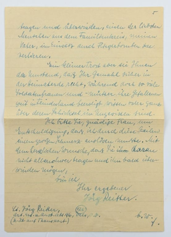 German WH Fieldpost Letter with Envelop
