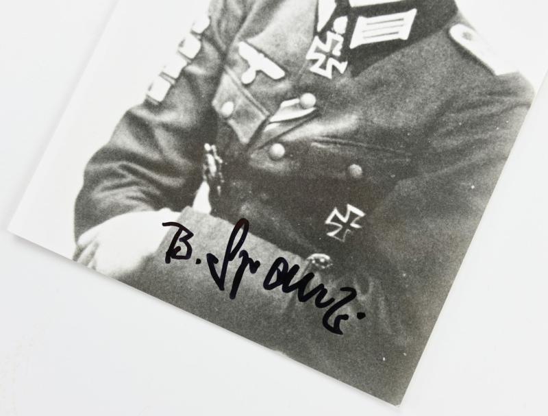 Signature of Wehrmacht Heer KC Recipient 'Bobo Spranz'