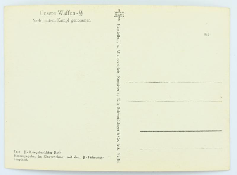 German Waffen-SS Kriegsberichter Postcard 'Unsere Waffen-SS'