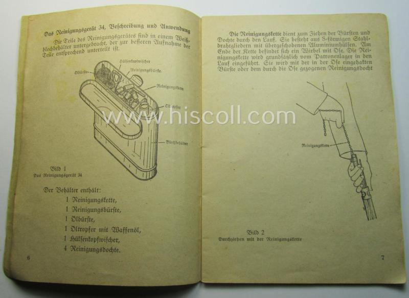 WH-related instruction-booklet entitled: 'Gewehrreinigen und Gewehrpflege'