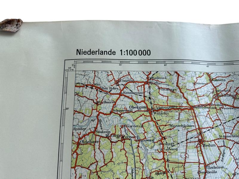 German issue map 1:100 000 Groningen (The Netherlands)