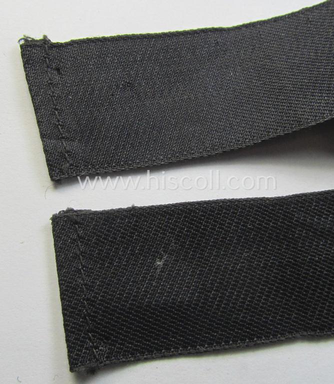 Attractive - and truly scarcely encountered! - example of the HJ/BDM- ('Hitlerjugend' ie. 'Bund Deutscher Mädel'-) cuff-title (ie. 'Ärmelstreifen') entitled: 'Gau Ost-Hannover' being an example as executed in the neat 'BeVo'-weave pattern