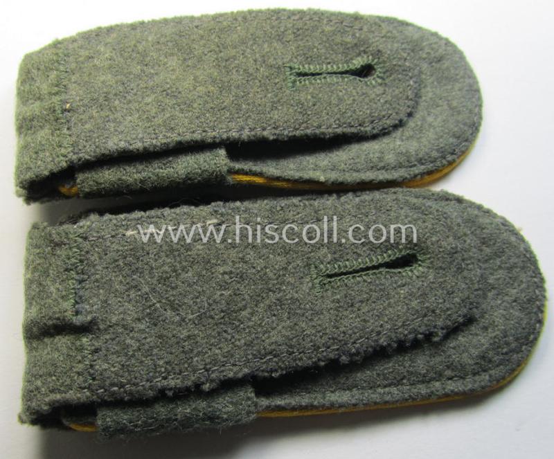 Attractive - and fully matching! - pair of WH (Heeres) early- (ie. mid-war-) period- (ie. 'M40'- ie. 'M43'-pattern, EM-type shoulderstraps as was intended for a: 'Soldat d. Kav.- o. Div. Aufklärungs-Abts. 246 (mot)'