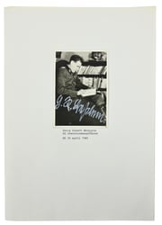 Signature of Waffen-SS Knight's Cross Recipient Georg Robert...