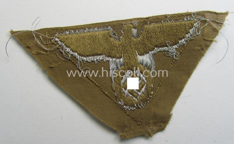 Attractive - I deem - SA-related cap-eagle as was intended for the: 'Lagermütze' (ie. side-cap) being an example as woven on a typical brown-coloured background and as such intended for generic 'SA'-usage