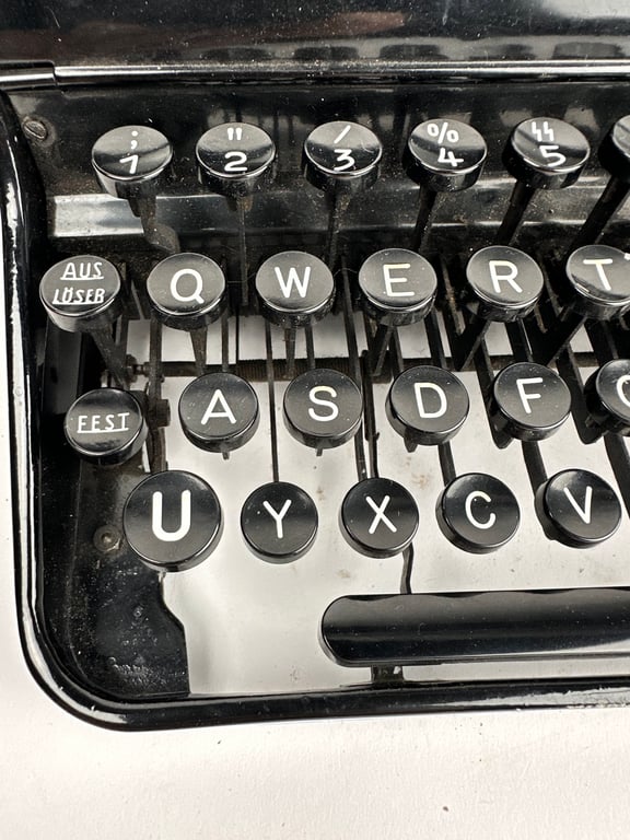 Rare Black Waffen-SS typewriter by Olympia