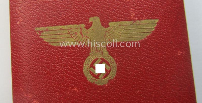 WH Austrian-occupation- (ie. 'Anschluss'-) medal: '13. März 1938' being a very attractive (and hardly tarnished) example that comes stored in its bright-red-coloured- and/or typical non-maker-marked etui as issued