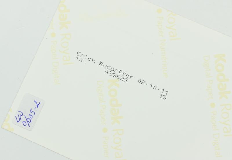 Signature of Luftwaffe KC-OLC & S Recipient 'Erich Rudorffer'