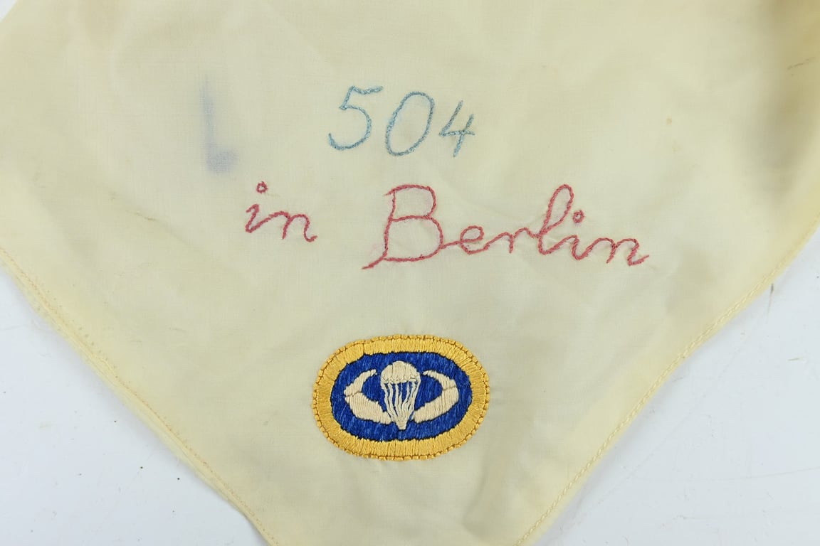 US WW2 82nd Airborne 504th PIR Patched Scarf