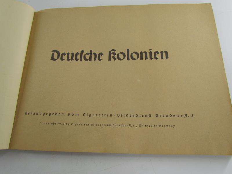 Deutsche Kolonien” Album of stickers 1936