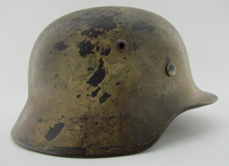 M35 Luftwaffe double decal ‘Normandy’ camouflage helmet SE64