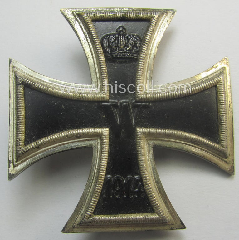 WWI-period, Iron Cross 1st class (or: 'Eisernes Kreuz 1. Klasse') being a nicely preserved- (albeit typical non-maker-marked!) example (that was presumably produced in the late thirthies)