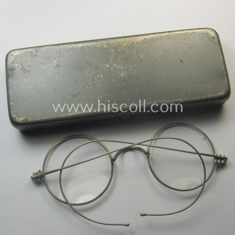 Pair of 'standard-issued'-pattern, WH-service-glasses (ie. 'Dienstbrille') that comes as issued and/or worn