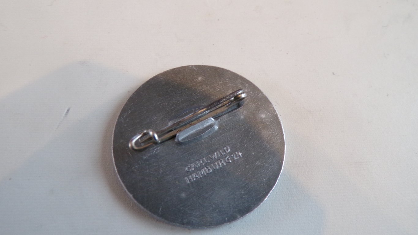 Original 1936 Tag der Arbeit National Labor Day Tinnie - Carl Wild Hamburg