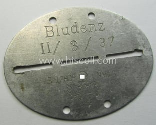 Very unususal, aluminium-based so-called: 'Standschützen-Batallione'-related ID-disc that shows...