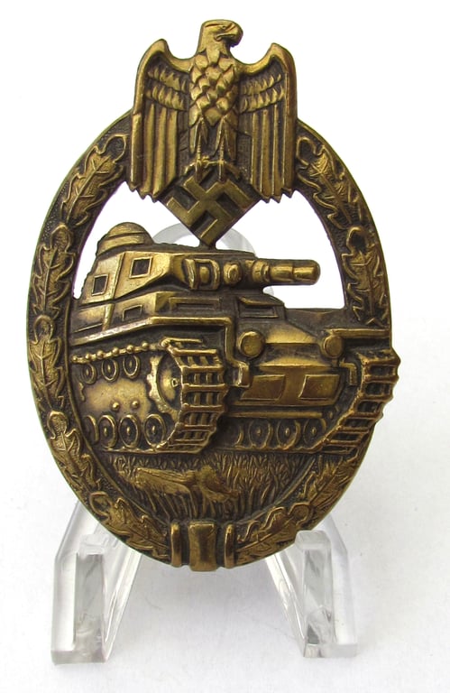 Panzer assault badge in bronze by Karl Wurster