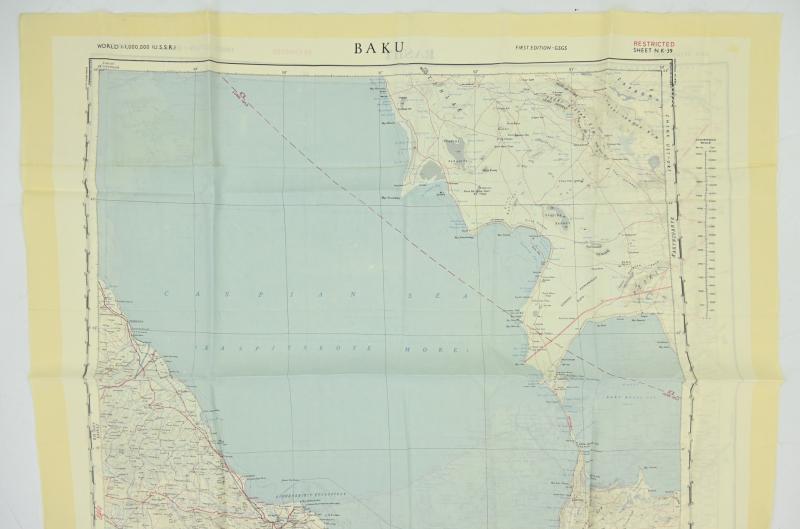 British RAF Escape Map 'Baku'