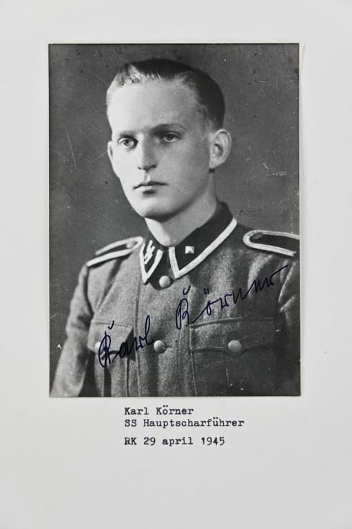 Signature of Waffen-SS KC-Recipient 'Karl Körner'