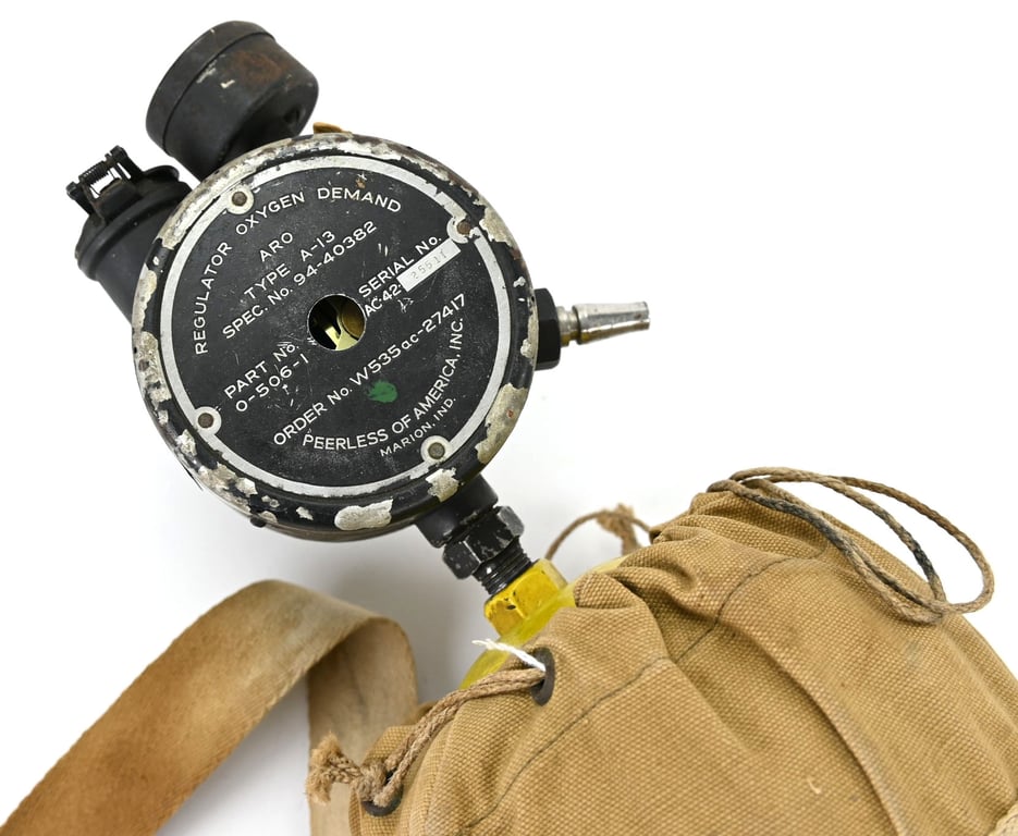 USAAF WW2 B-17 Bomber D-2 Breathing Oxygen Set