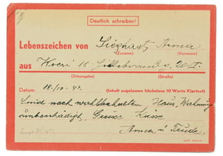 German Third Reich Period Letter 'Signs of Life'