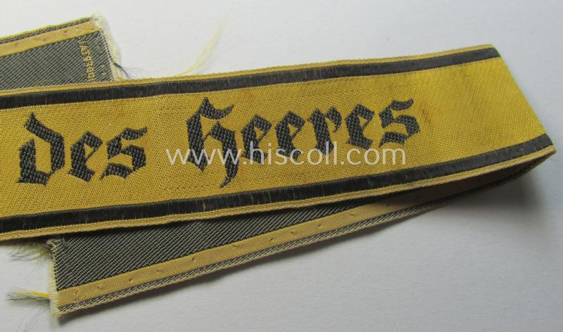 WH (Heeres) female-related cuff-title (ie. 'Ärmelstreifen'): 'NH des Heeres'