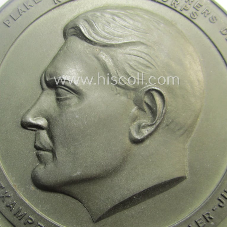 Superb, combined 'N.S.F.K./Flieger-HJ'-related, commemorative-plaque (ie. 'Erinnerungs- o. nichttragbare Plakette') entitled: 'Plakette des Korpsführers des NS-Fliegerkorps - Reichswettkampf der Flieger-Hitler-Jugend 1942'