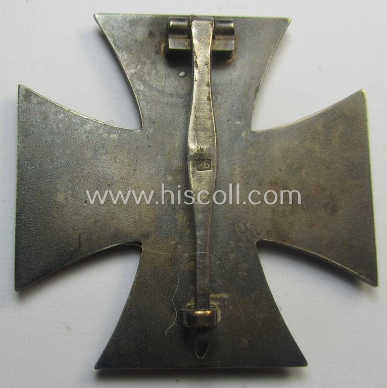 'Eisernes Kreuz 1. Klasse' (ie. Iron Cross 1st class) being a clearly maker- (ie. '26'-) marked) example by the company: 'B.H. Mayer's Kunstprägeanstalt'