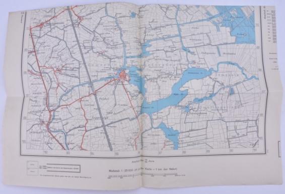 German WH Mapcard of 'Grouw' Holland