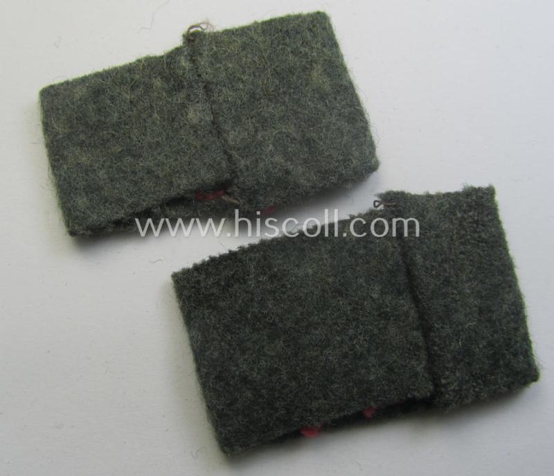 Pair of WH (Heeres) 'Panzer o. Panzerjäger'-related, 'Schulterstück-Überschuben': 'Soldat des Panzerabwehr-Abtlgs. 33'