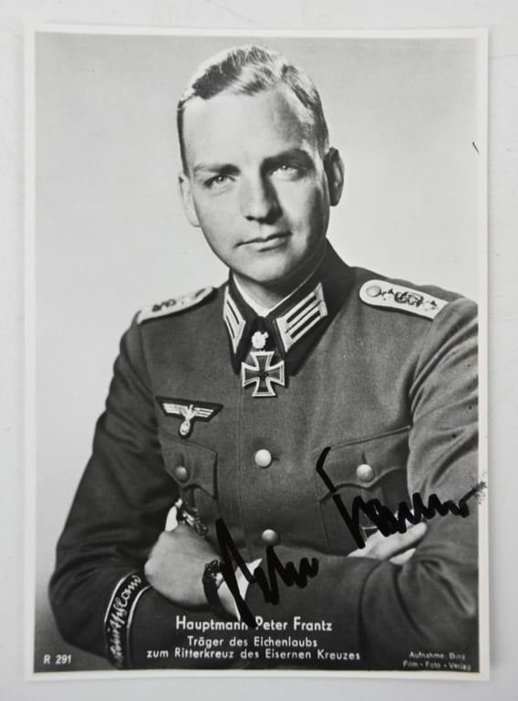 Signature of Wehrmacht (Heer) KC&OLC Recipient 'Peter Frantz'