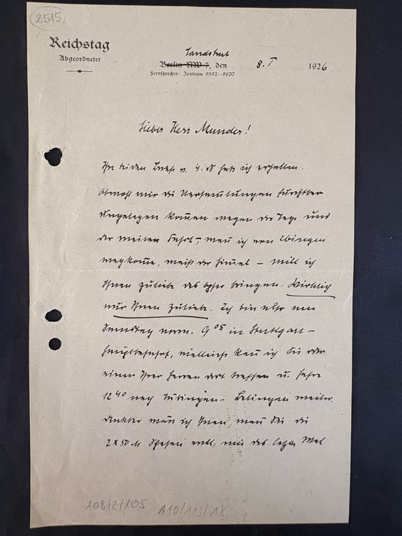 GERMAN WWII VERY RARE GREGOR STRASSER HAND SIGNED AUTOGRAPH LETTER SIGNED   ADDITIONAL PHOTOS