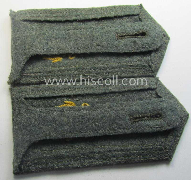 Fully matching pair of neatly 'cyphered'- (and I deem mid- ie. somewhat later-war-period!) WH (Kriegsmarine) NCO-type shoulderstraps as was intended for usage by an: 'Unterfeldwebel eines Küsten-Artillerie-Rgts.'