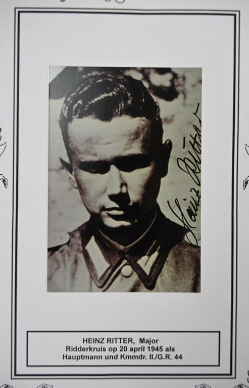 Signature of Wehrmacht (Heer) KC Recipient 'Heinz Ritter'